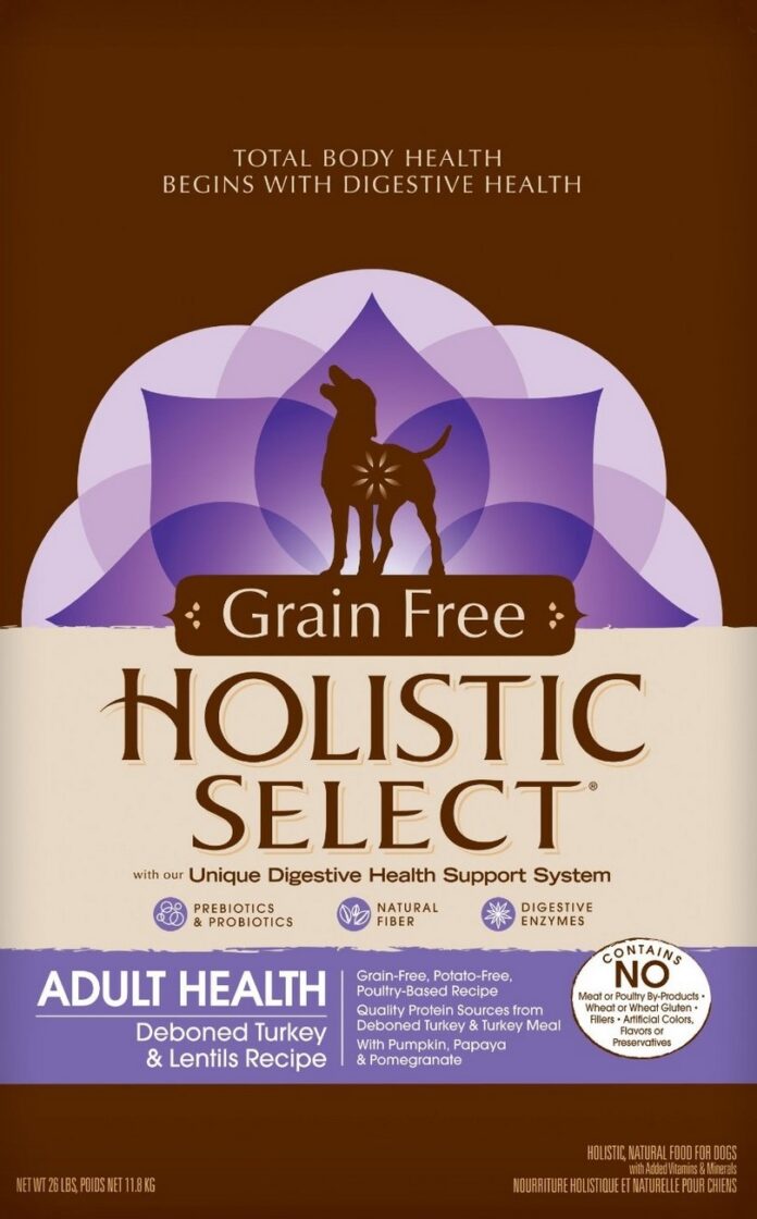 Holistic select natural dry dog food infographic